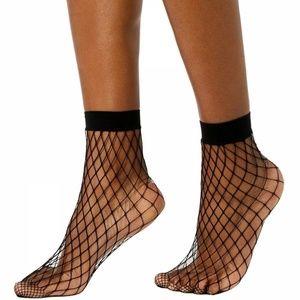 (NWT) INC International Concepts Lot of 2 Fishnet Anklet Socks One Size